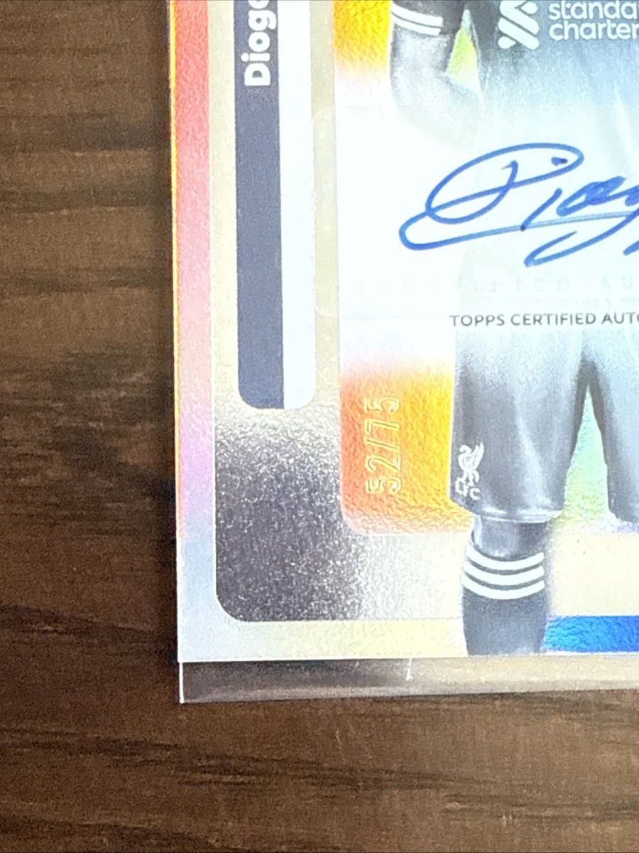 2026 Topps Premier League Diogo Jota Black & White Rainbow Foil