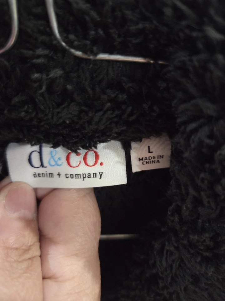 Chaleco acolchado negro con cremallera Style & Co para mujer cuello sintético talla grandes bolsillos Foto 2 de 4