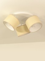 Deckenspot Wohnzimmer Stoff Weiß Hellsand E27 L:45 Cm Deckenstrahler Verstellbar