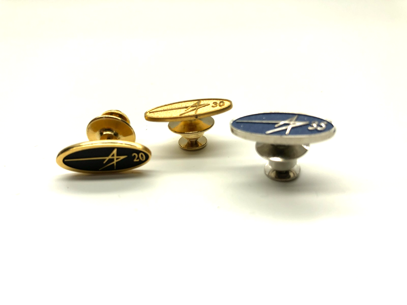 Lockheed Martin Pin Lot of 3 Lockheed 10K Gold Martin Service Anniversary Pin 20 30 35 ...