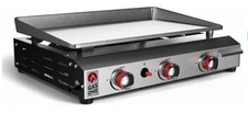 26" Stainless Steel Propane Griddle, 3 Burners, Auto Ignition, 322 Sq. In. - NEW