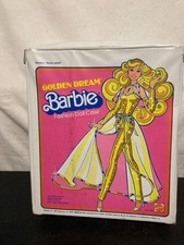 1980 Mattel Barbie Golden Dream Fashion Doll Trunk Carry Case NICE SHAPE - READ