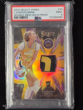 Panini 2024 Select WNBA Cameron Brink Sparks #35 Mem-Gold Prizm /10 RC