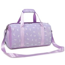 Girls Dance Bag Travel Glitter Bow Sport Duffle Gym Ballet Shoe Compartment