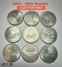 Westward Journey Nickels 2004-2005 P&D - CIRC - (Lot of 9) FREE SHIPPING