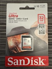 SanDisk Ultra 32GB SD Card Class10 80MB/s Memory Card Quick transfer speeds