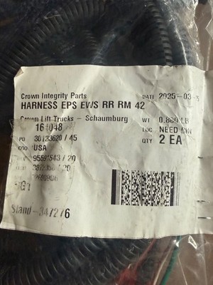 CROWN EPS EWS RR/RM Forklift Wiring Harness 42  PN 164048 Qty 1
