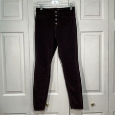    Universal Thread Brown Corduroy Button Fly High Rise Skinny Pants - 0 / 25R