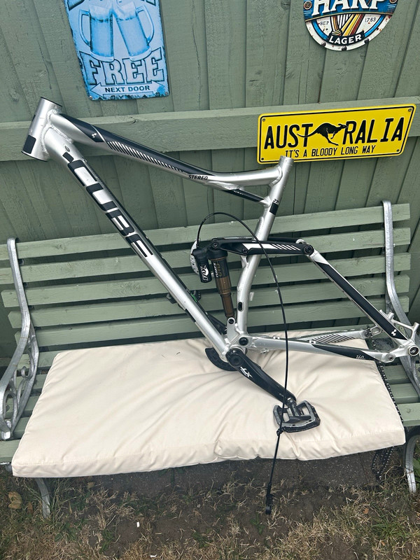 Cube Stereo 26in MTB Aluminium Frame 16in Silver/Black with Rear fox float