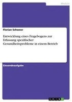 Florian Schweer | Entwicklung Eines Fragebogens Zur Erfassung Spezifischer...
