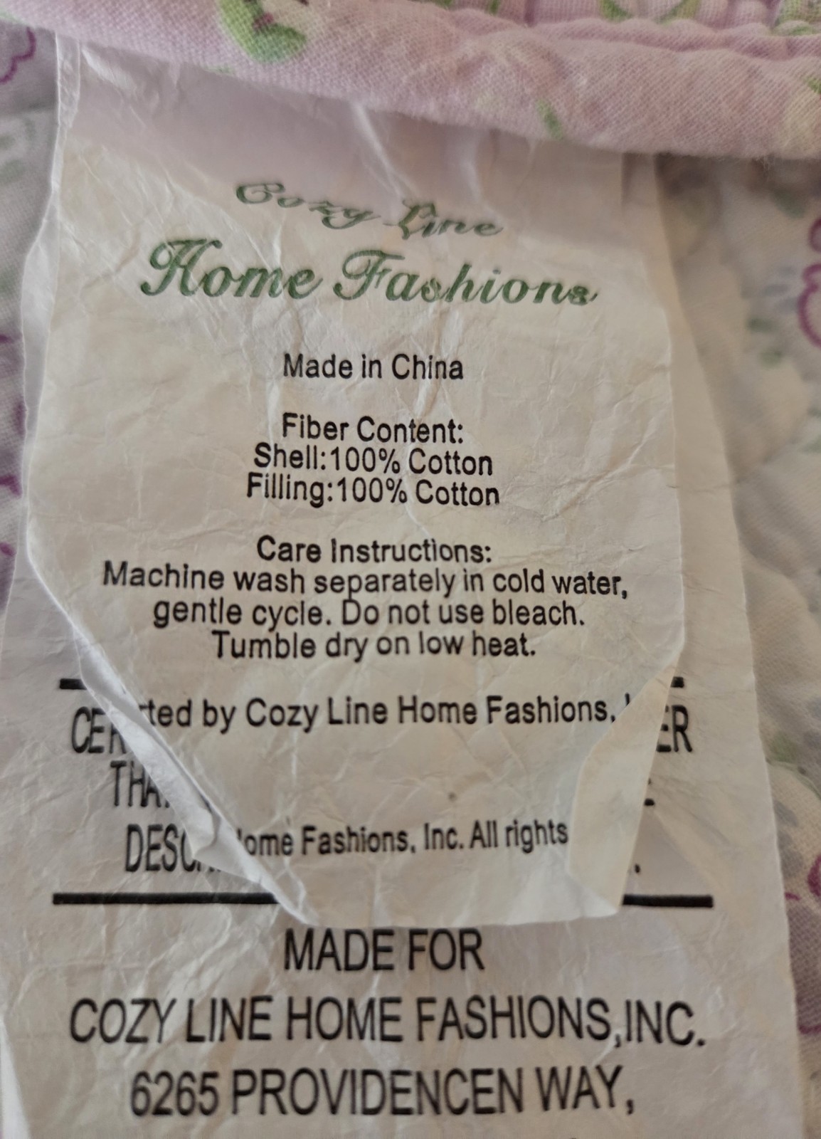 Cozy Line Home Fashion Quilt Queen Purple Floral Barn Quay Road Lilac Patchwork 