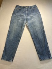 Vintage Lee Riders Women  s Size 18 Straight Leg Medium Wash Cotton USA 80s