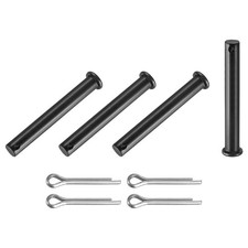 4-Pack M10x75mm Single Hole Clevis Pins, A3 Carbon Steel Flat Head Clevis Pins