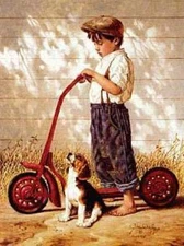 Jim Daly " Go Home " # 43/950 S/N MINT $500 Value W/CERT Very Rare Children Dog