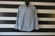 George Men's Shirt Button Front Blue Combo Check Sz M 38-40 