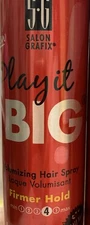 1 salon grafix play it big volumizing hair spray 10oz ea Firmer Hold New