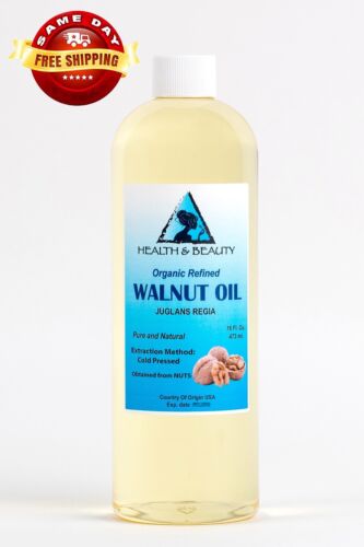 WALNUT OIL ORGANIC by H&B Oils Center COLD PRESSED PREMIUM 100% PURE 32 OZ - Picture 1 of 12