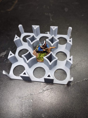 Soporte Minatare para Miniaturas 28mm x9 - Gris - Imagen 2 de 3