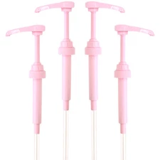 Pink Coffee Syrup Pump for 750 ml Bottles (Pack of 4) Fits Torani and more