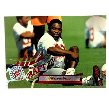 Warren Sapp 1995 Stadium Club Rookie Card #225 NFL HOF Tampa Bay Buccaneers . rookie card picture