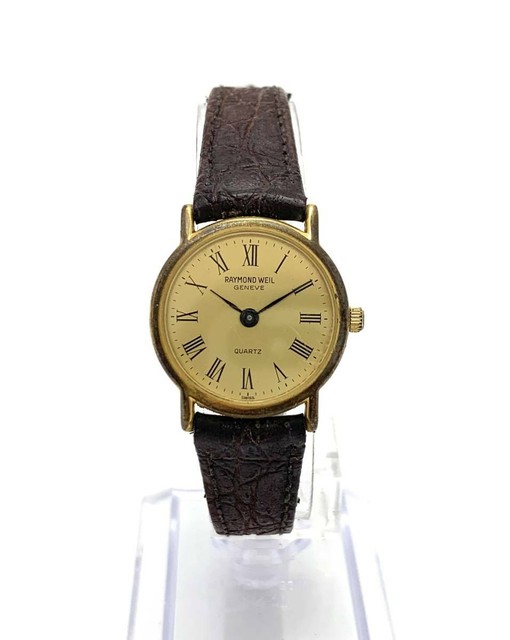 Vintage Swiss Raymond Weil 5758 18k Gold Electroplated Ladies Quartz
