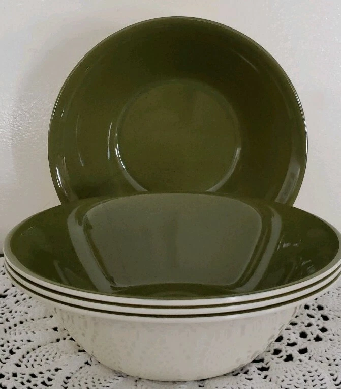 Set of Four (4) Mainstays Brand ~ Melamine Green Bowl Set ~ Solid Glazed Pattern - Image 2 of 4