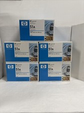 HP 51A Black Toner Cartridges Q7551A Lot Of 5 GENUINE NEW SEALED FREE SHIP