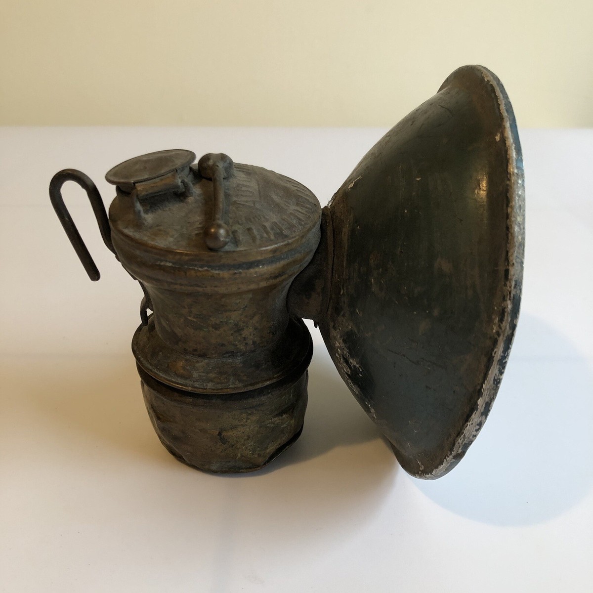Antique Carbide Coal Mining Miners Lamp Light Lantern Auto Lite