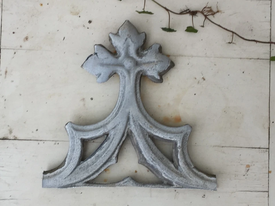 Ancien élément en zinc frise faitage déco shabby - Photo 4/4