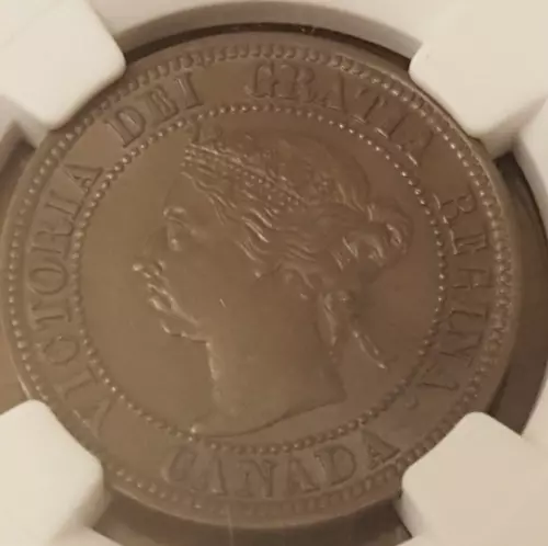 1891 Canada Cent Large Leaves Small Date LLSD NGC AU58 