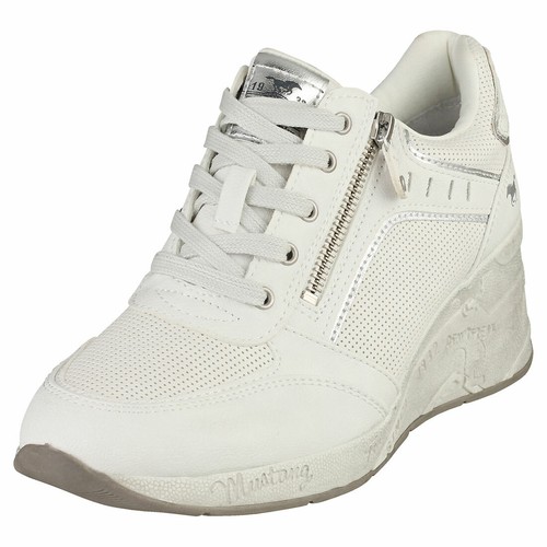 mustang white trainers
