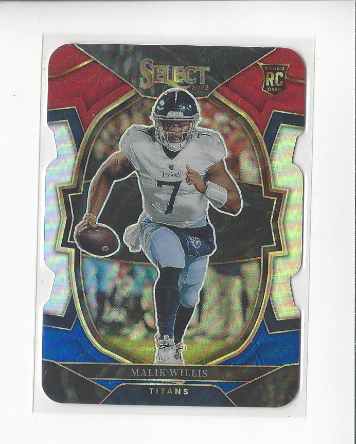 2022 Select Prizm Red and Blue Die Cut #38 Malik Willis RC Rookie Titans