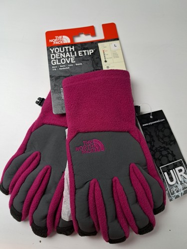The North Face Youth Denali Etip Glove - Roxbury Pink, Size Large - Picture 2 of 7