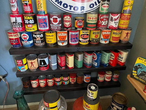 VINTAGE~ FULL NOS SHELL X-100~ NICE 1-QUART MOTOR OIL CAN! EXCELLENT CONDITION! - Picture 15 of 24