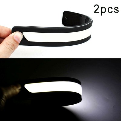 2PCS White DRL LED Car Daytime Running Lights Driving Strip Bulb Lamp Fog Light