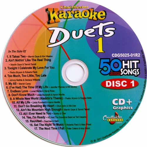 CHARTBUSTER DUETS VOL-1+3 KARAOKE CD+G 6 DISC NEW IN CASE W/ SONG LIST - Picture 3 of 5