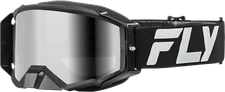 FLY RACING ZONE ELITE GOGGLE BLACK/SILVER W/ SILVER MIRROR/SMOKE LENS 37-51905