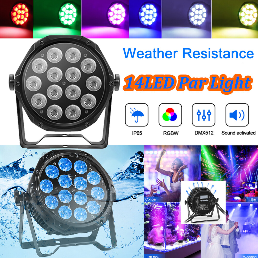 8stk Wasserdicht IP65 LED Par Scheinwerfer 210W 14LED Bühnenlicht RGBW DMX Party