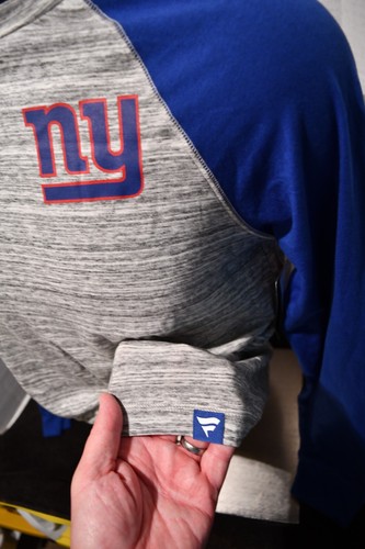 Fanatics New York Giants NY NFL Gray Crew Neck Long Sleeve T Shirt Men's L NWT - Picture 3 of 8