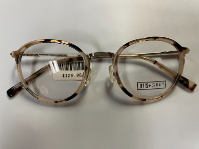 Otis+Grey OG 202125 Tokyo Tort 48-21-140 Round Frames with Factory Demo Lenses