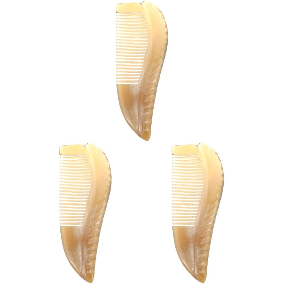 Wood Horn Comb Detangling Comb Scraping Massage Comb Head Massager Comb