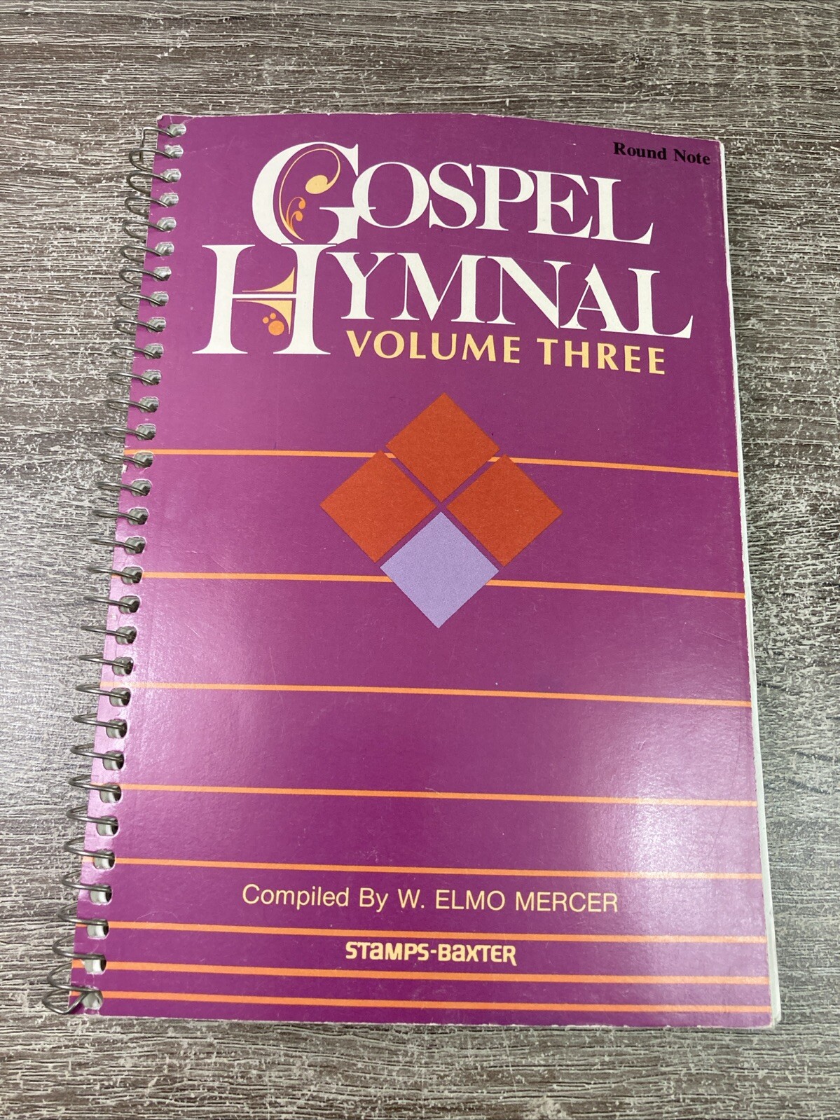 Inspirational Gospel Hymnal Volume 3 Round Note Songbook W Elmo Mercer Stamps-Baxter Vintage Edition
