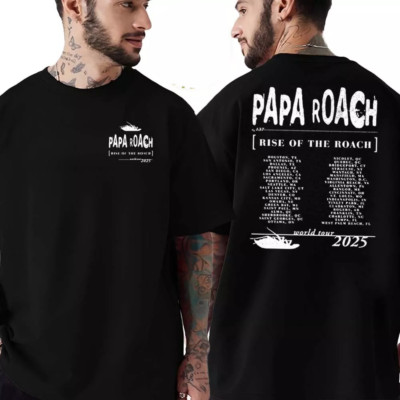 Papa Roach Rise Of The Roach 2025 Black 2 Side AD171