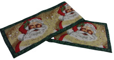 Santa Claus Christmas Holiday Woven Table Runner Tapestry  13