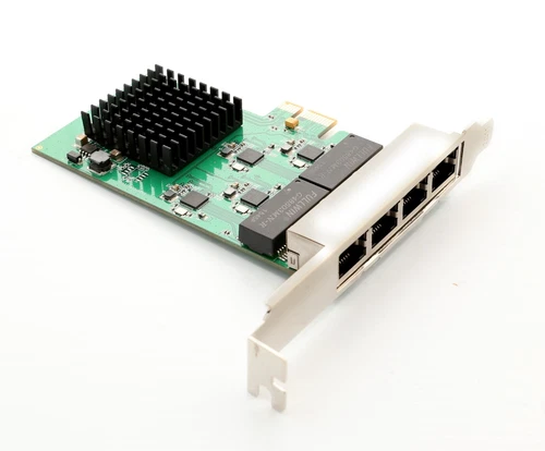 PCI-Express 2.0, x4, 4-Port Gigabit Ethernet RJ45 Card, Realtek+ASMedia Chipsets - Picture 2 of 6