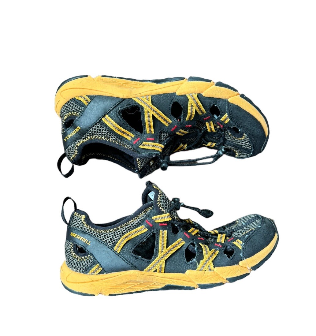 Sandalo sportivo all'aperto Merrell nero giallo acqua adatto all'acqua taglia 5