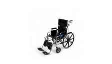 Medline Reclining Wheelchair Anti-tip 18" Seat - Black/Silver M-MDS808450 