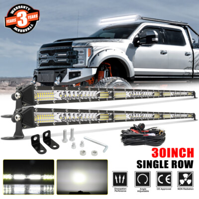 2PCS Mesh Grill 30'' LED Work Light Bars For 2011-2016 Ford F250 F350 Super Duty