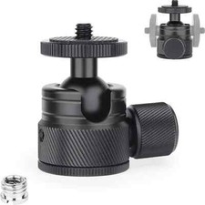 Mini Ball Head- C19 Mount Tripod Head-CNC Metal Low Profile Ballhead 360 Pan