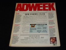 1992 OCTOBER 12 ADWEEK MAGAZINE - IBM FORMS CLUB FRONT COVER - E 1798